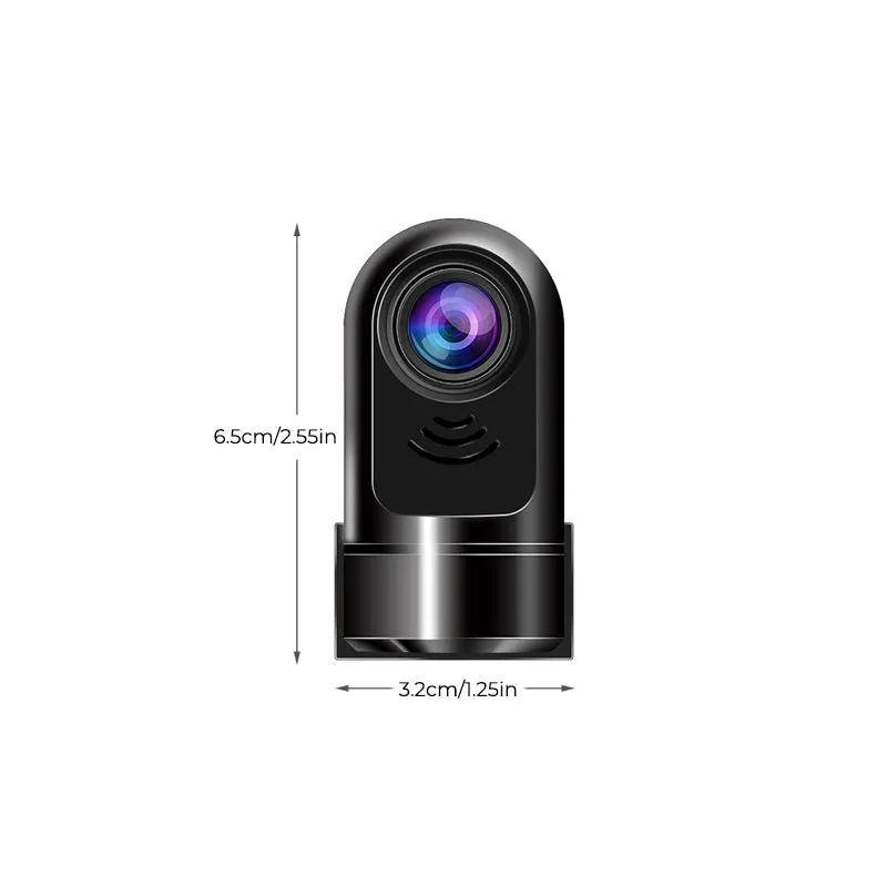 1080P HD 360° roterende mini ADAS Dashcam