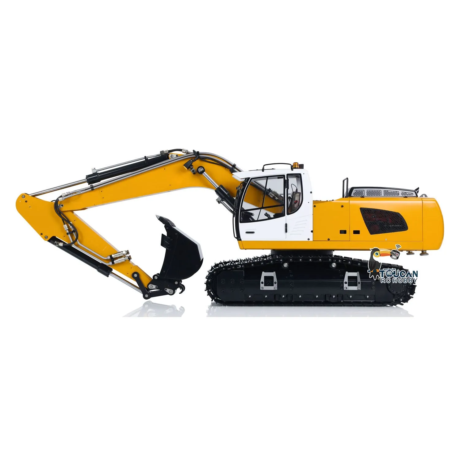 1/14 RC Hydraulic Excavator 946 Digger Clamshell Bucket Ripper Metal Booms Tracks Bucket Rotation Cabin Oil Tube Easter Sale