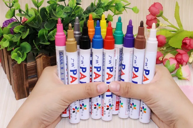 12 Colors Waterproof Car Tyre Marker (repair car scratches and mark your tyres)