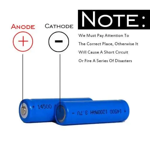 14500 LI-ION BATTERY, 3.7V, 1900 MAH - 1's