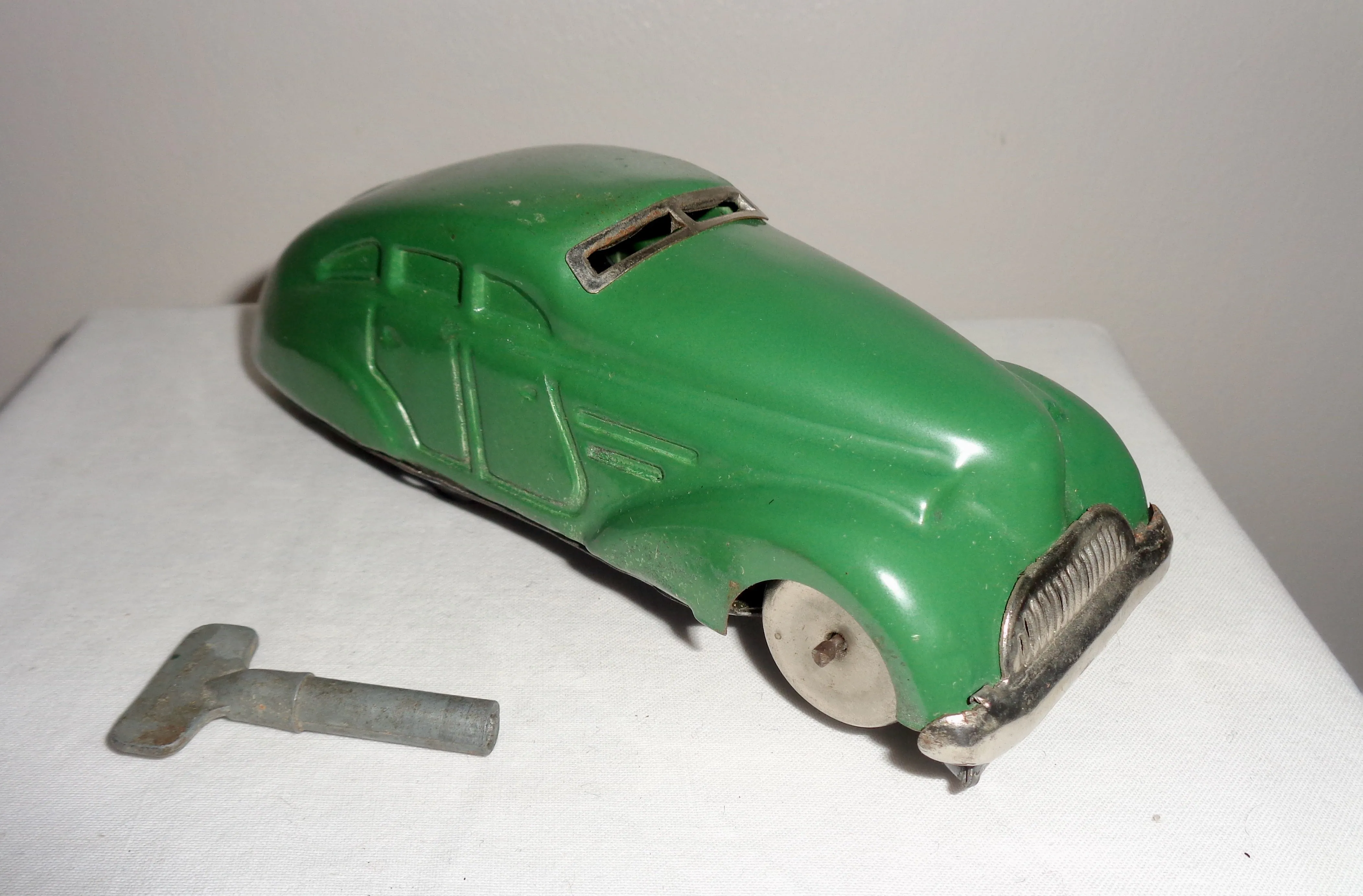 1950s Boxed Wells Brimtoy Tinplate Clockwork The Wonder Car