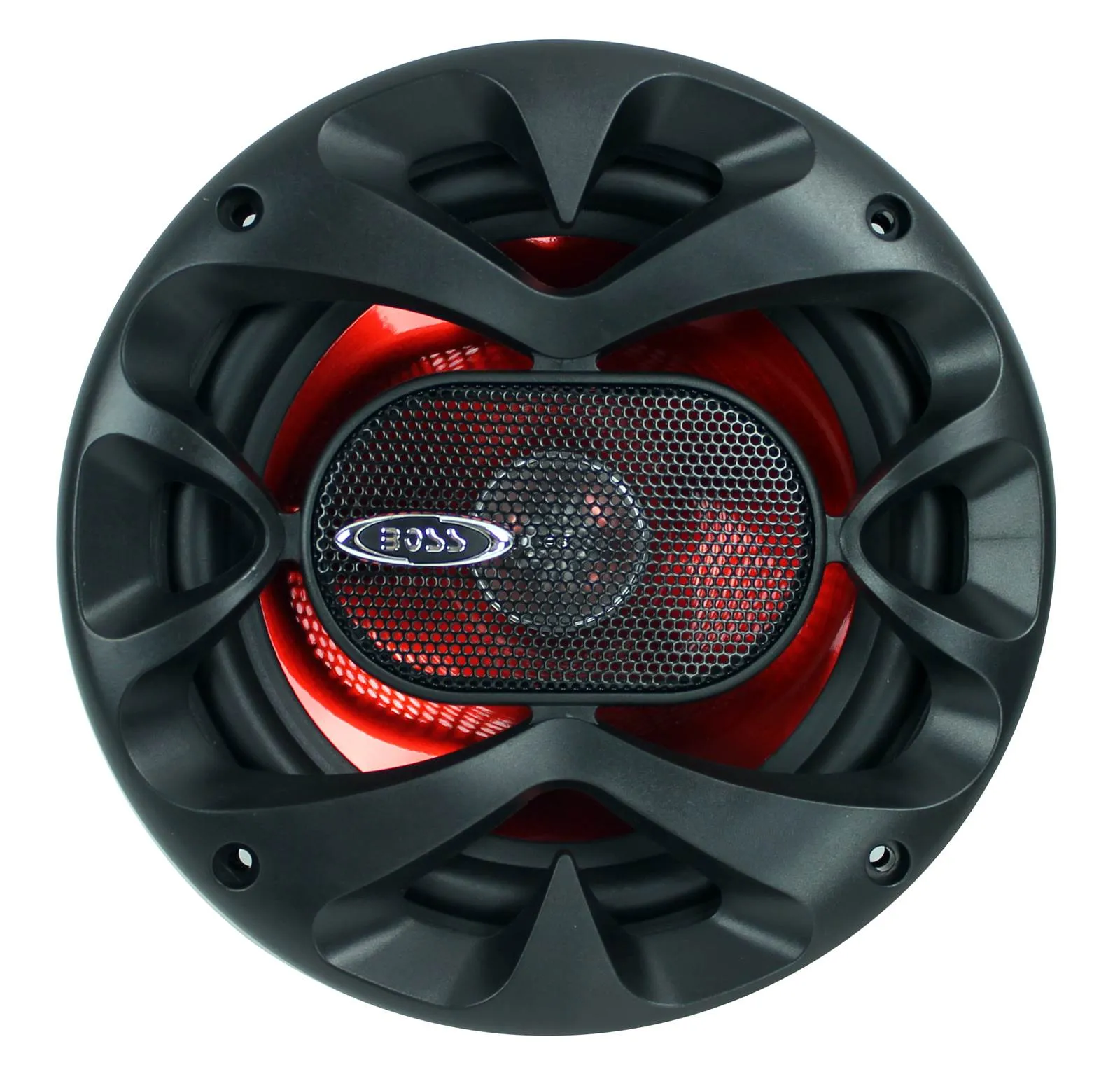 2) BOSS 6.5" 350W Car 2 Way Car Audio Speakers System Red Stereo (Refurbished)