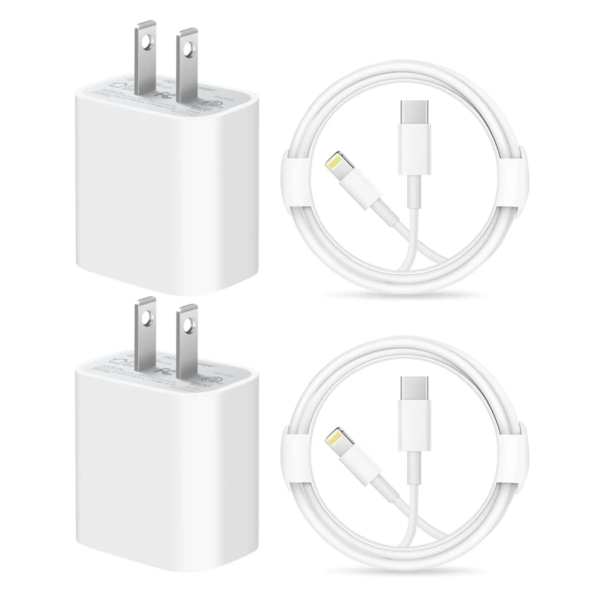 2 Super Fast 20W iPhone Chargers