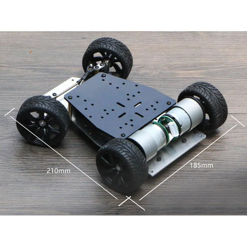 2018 Smart Robot Car Chassis 1500RPM Front Wheel Servo Drive Rear Wheel Dual Motor Drive For Arduino