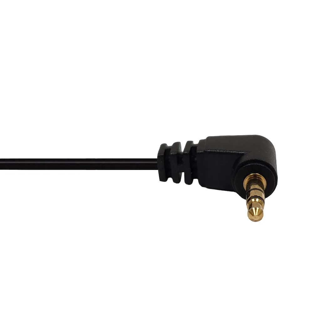 3.5mm Stereo Male Right Angle to Male Right Angle Cable - Riser Rated CMR/FT4 - Black