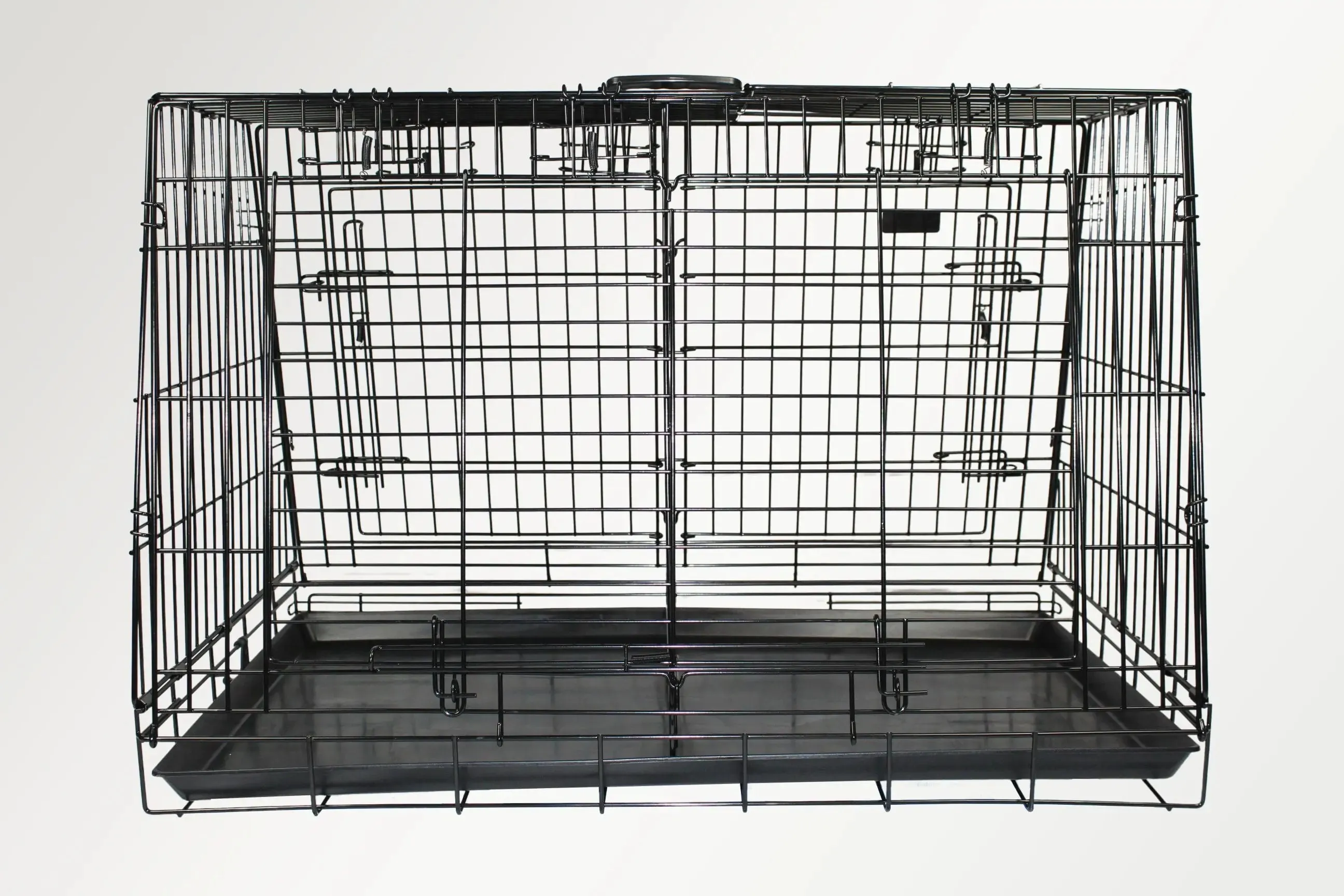 4-Door Car Crate with Escape Hatch - Double with Divider (Various Sizes)