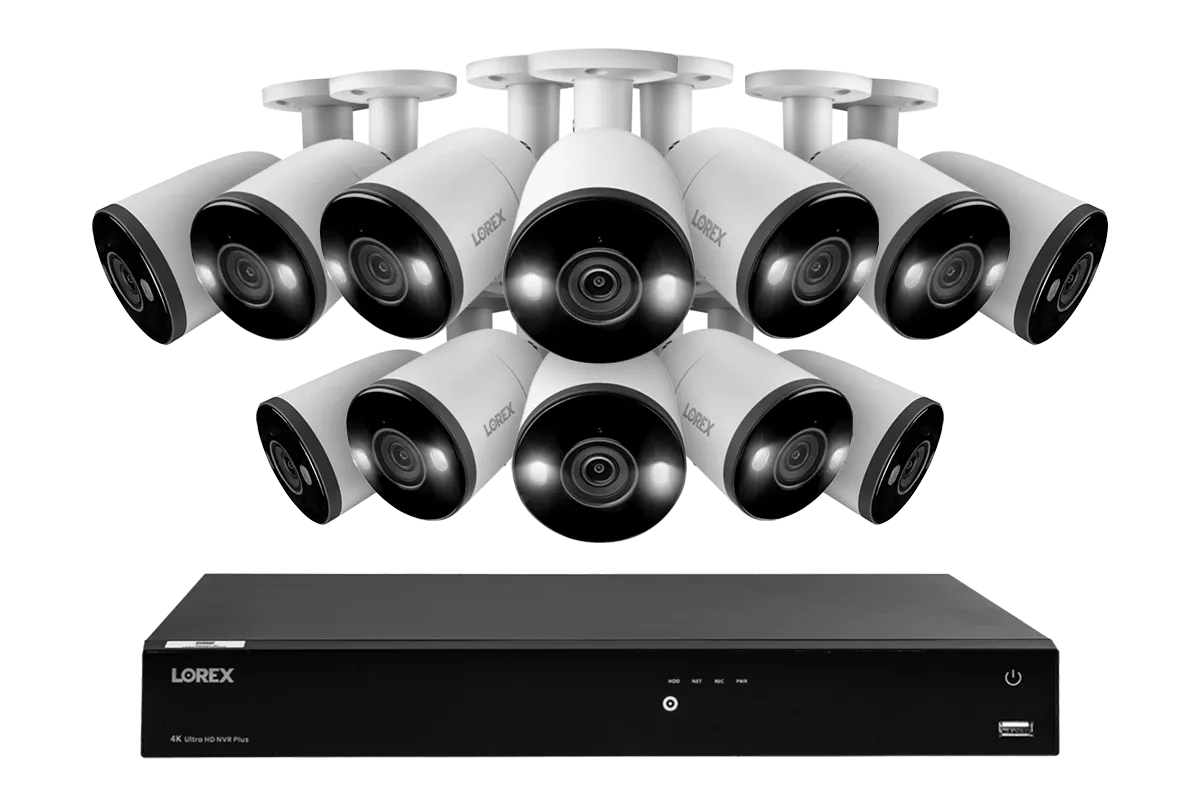 4K 16-Channel 3TB Wired NVR System with Smart Deterrence Cameras