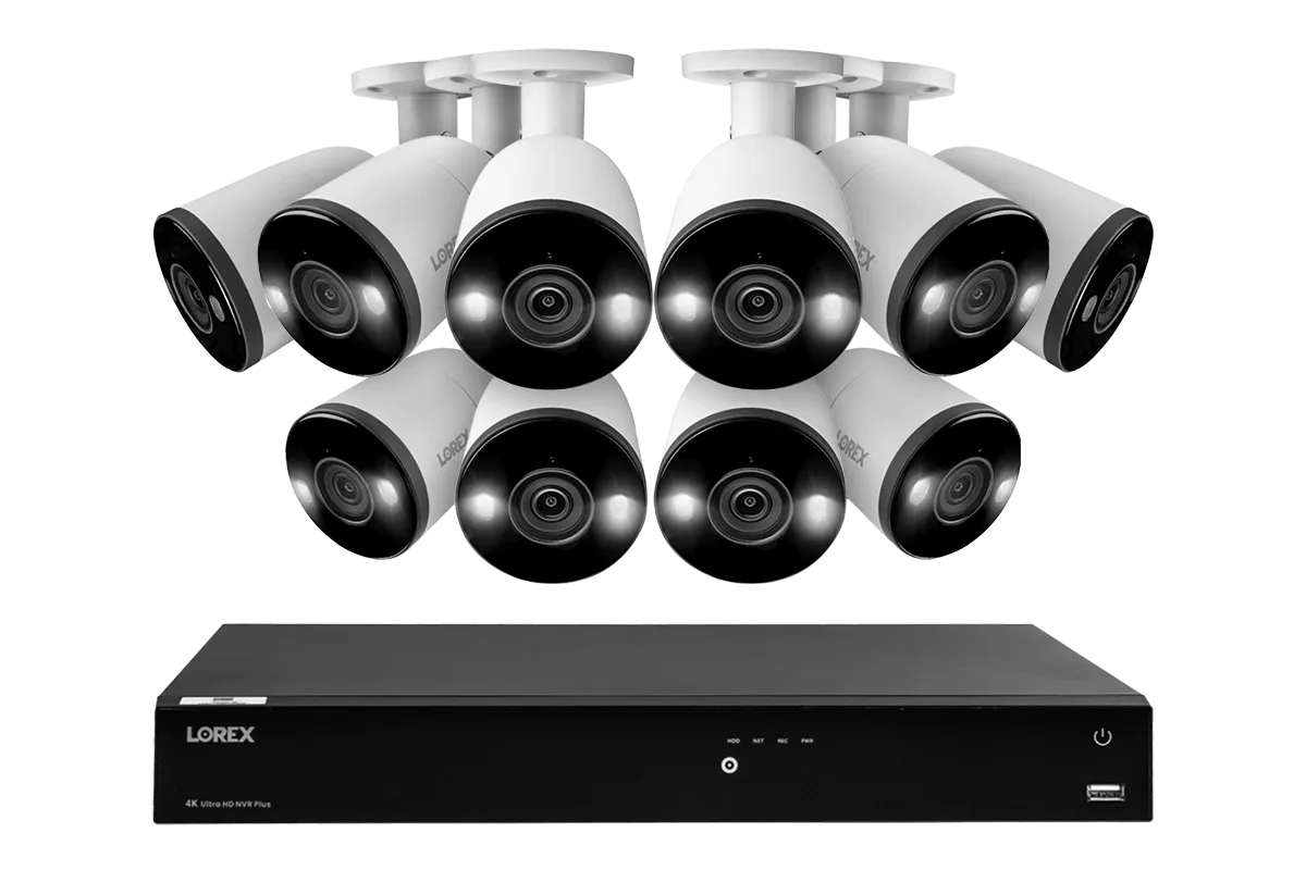 4K 16-Channel 3TB Wired NVR System with Smart Deterrence Cameras