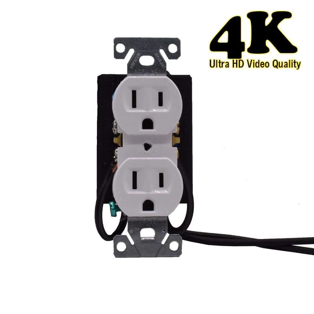 4K WiFi Spy Functional Electrical Outlet Camera - Wall Outlet Hidden Spy Camera DVR