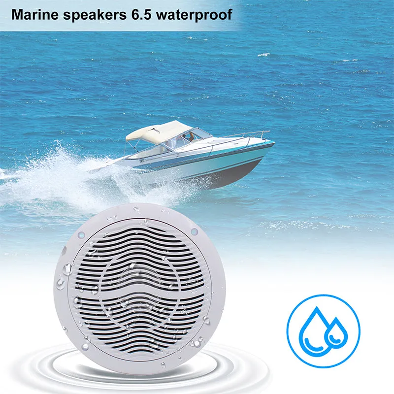 6.5" Marine Speakers 120 Watts 2-Way HMS-6005W