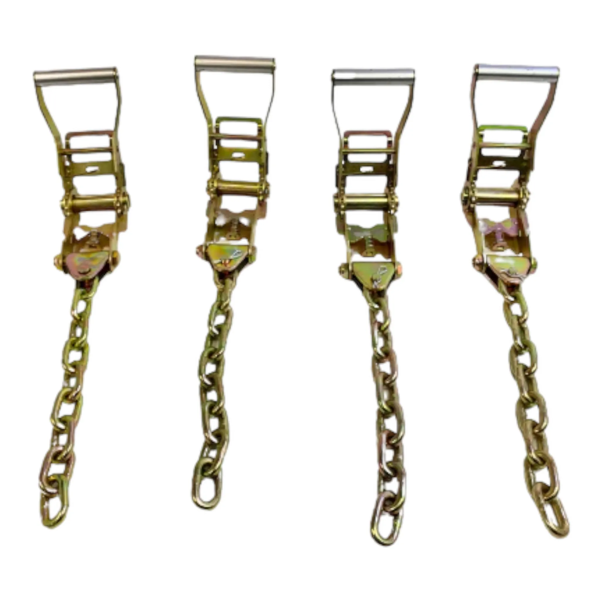 8 Point DiamondWeave™  14 Ft Strap Kit for Rollback/Flatbed Tie Downs with 12" Chain Tail | COLOR OPTIONS