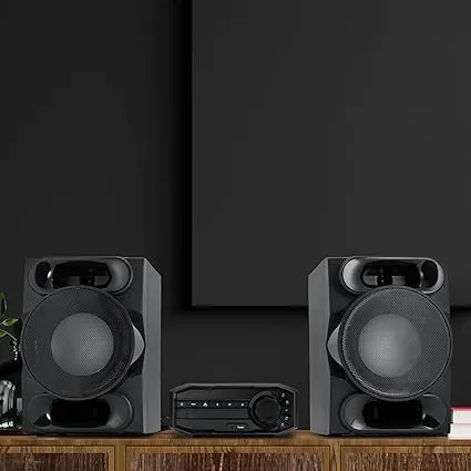 800 Watt Wireless Bluetooth Stereo Shelf System with Remote Controller FM/MP3/CD/DVD/USB/AV Compatible, Powerful Bass Speakers for Home Theater & Home Audio