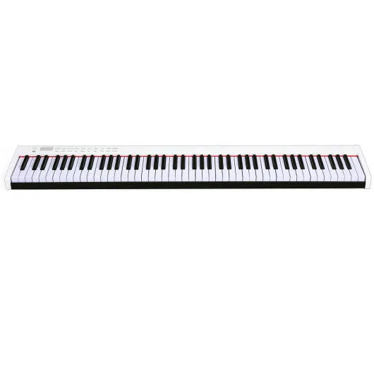 88-Key Portable Full-Size Semi-weighted Digital Piano Keyboard-White