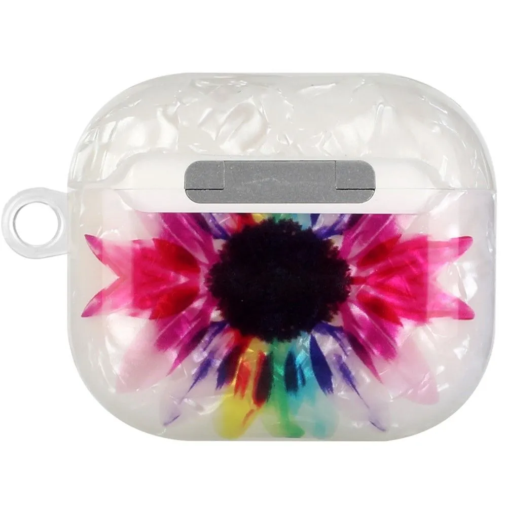 AirPods 3 pattern printing case with lanyard - Colorful Sunflower