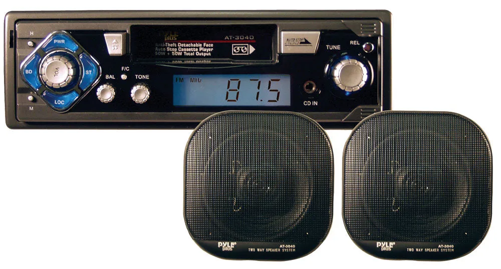 Am/Fm-Mpx Cassette Player W/Pair Of 5" Speakers