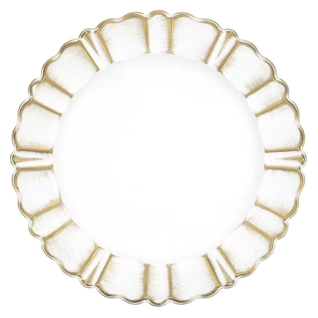 Antique Scallop Charger Plates