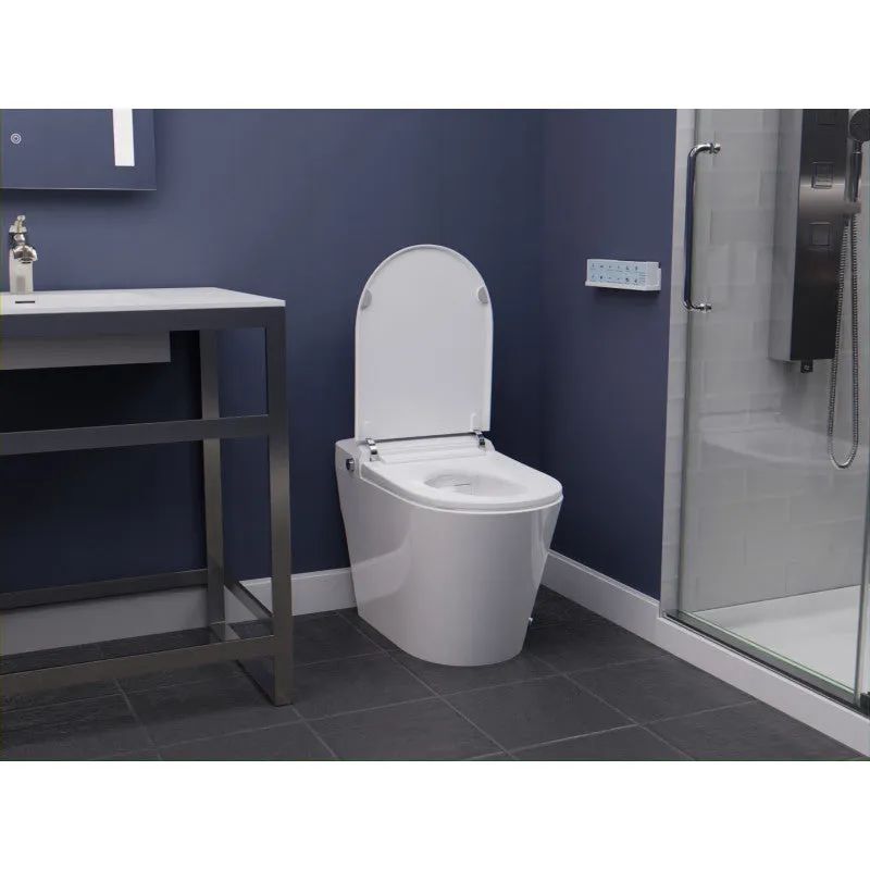 ANZZI ENVO Echo Elongated 1.28 GPF Smart Bidet Toilet in White with Auto Open, Auto Close, Auto Flush, and Heated Seat