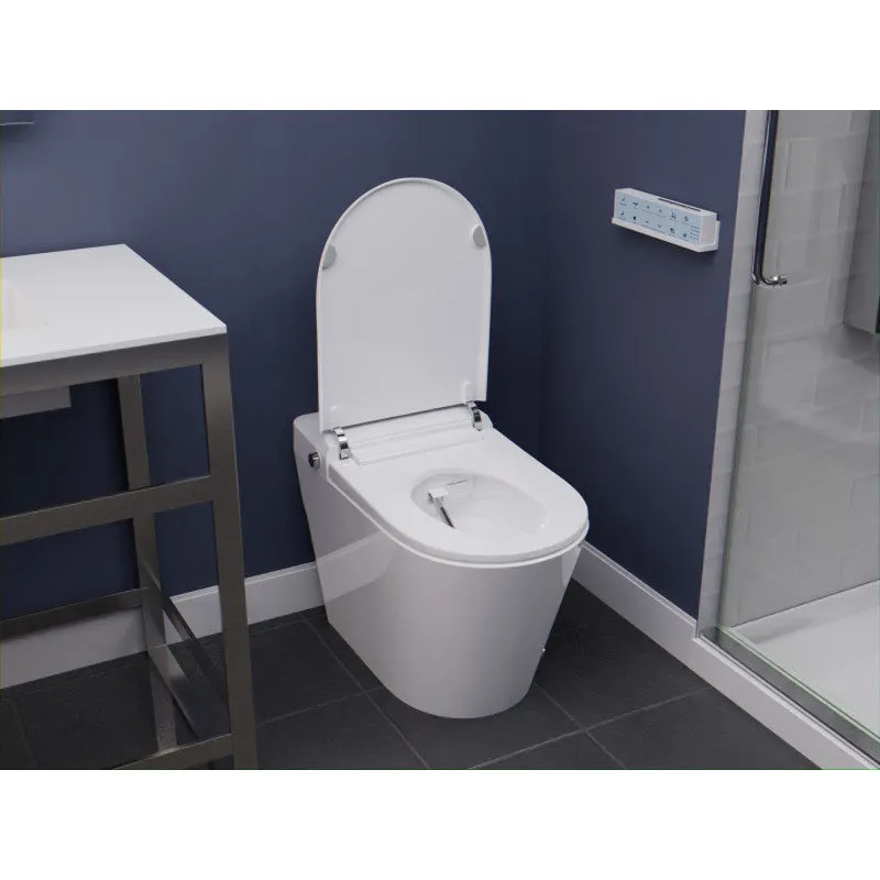 ANZZI ENVO Echo Elongated 1.28 GPF Smart Bidet Toilet in White with Auto Open, Auto Close, Auto Flush, and Heated Seat