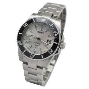 Aquacy 1769 Hei Matau Men's Automatic 300M White Diver MOP Watch ETA 2824 1769.WMP.B.S.ET