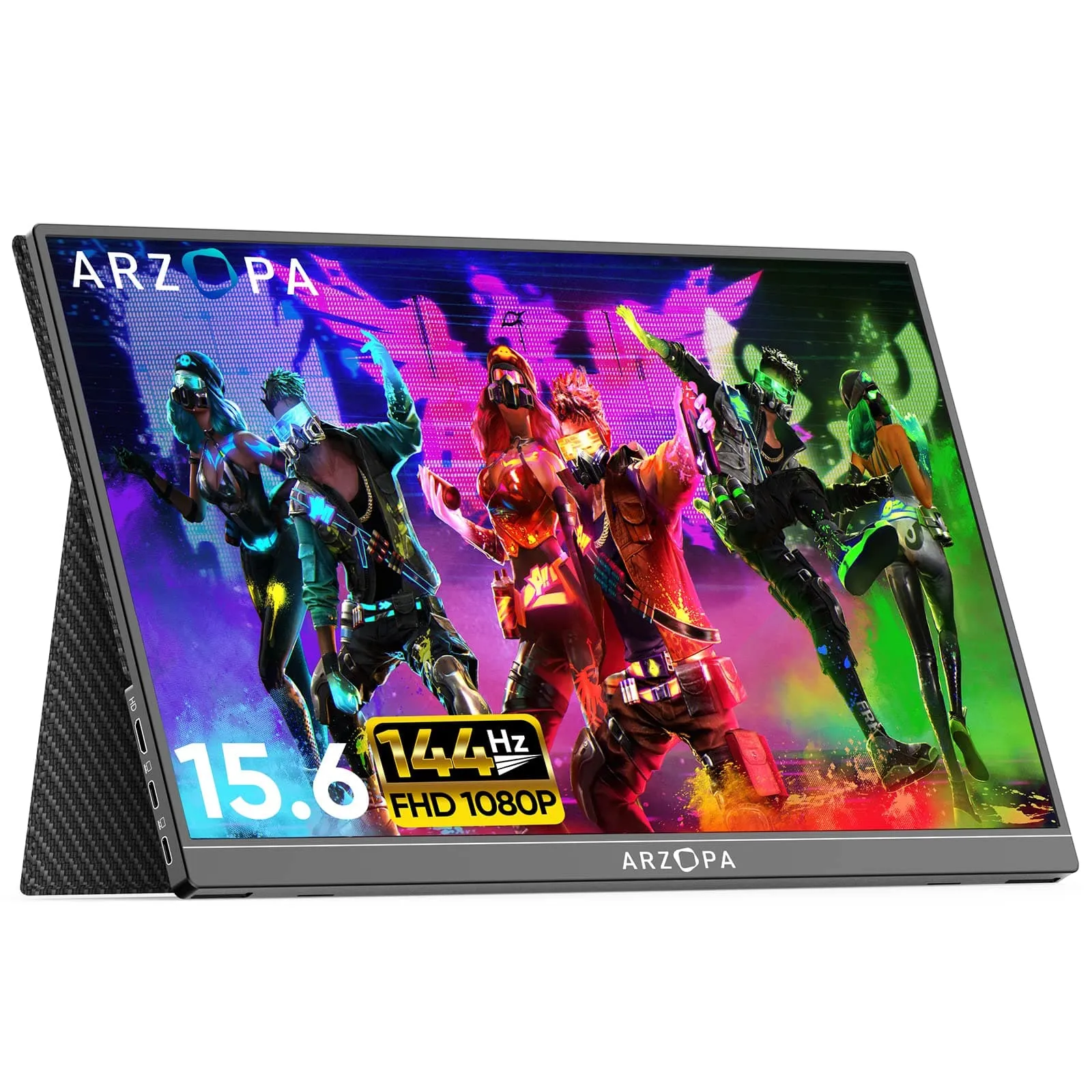 Arzopa Portable Monitor, G1 GAME 15.6 Inch 144HZ 1920×1080 FHD, 100% SRGB IPS Monitor Screen