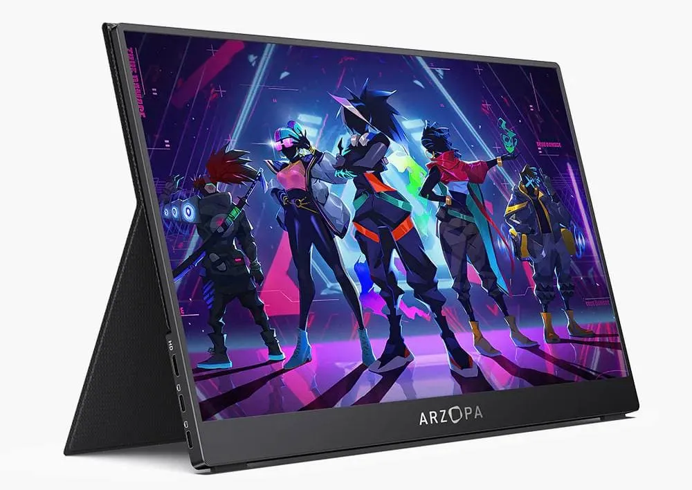 Arzopa Portable Monitor, G1 GAME 15.6 Inch 144HZ 1920×1080 FHD, 100% SRGB IPS Monitor Screen