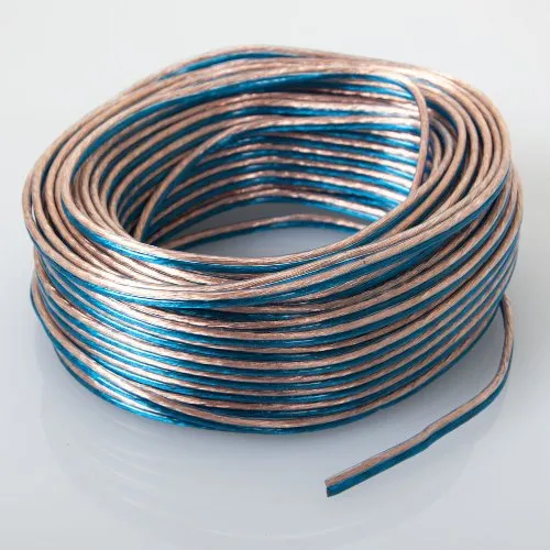 Audiotek - AT-SPW18GA/100B - Car Vehicle 18 Gauge Speaker Wire - 100 Feet Blue