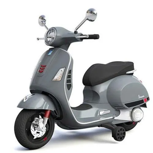 Aussie Baby Vespa Licensed 12V Kids Ride On Motorbike - Grey