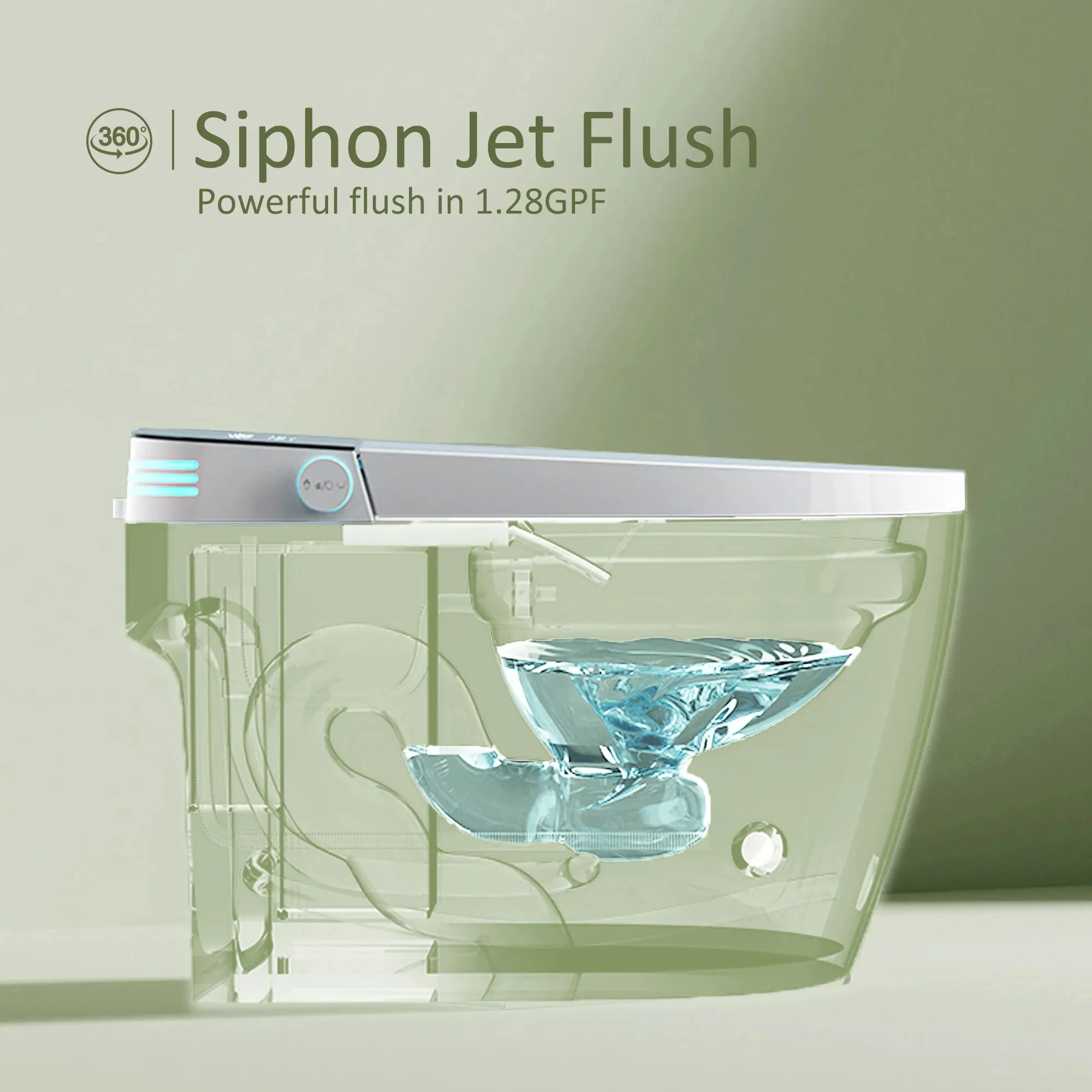 AUTO Flush, Air Dry Smart Toilet