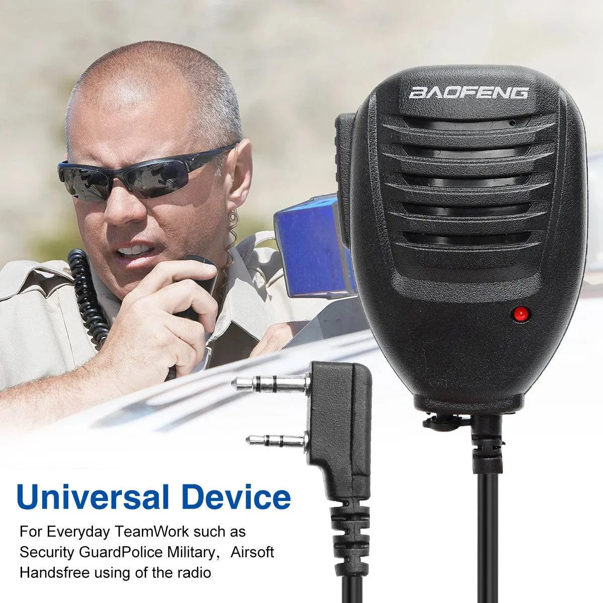 Baofeng Walkie Talkie Speaker Microphone PTT Mic For Baofeng UV-5R BF-888S UV-82 UV-S9 PLUS UV 13 Pro UV-16 Pro Two Way Radio