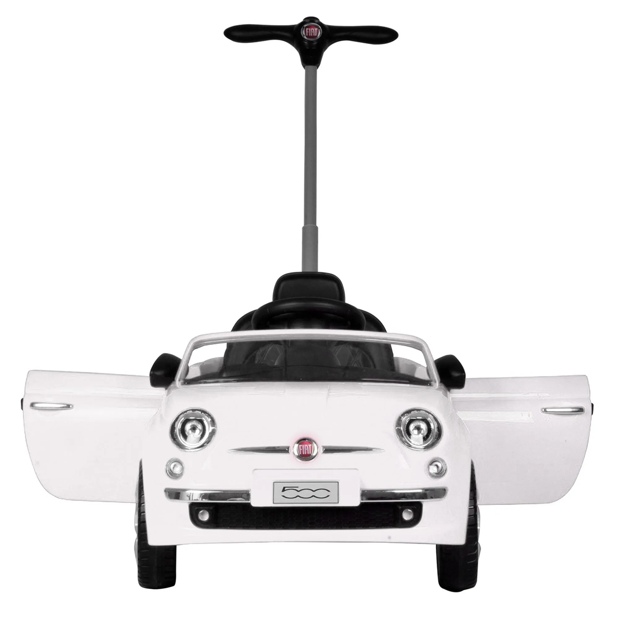 Best Ride On Cars 2-in-1 Fiat 500 Model Baby Toddler Push Car Stroller, White