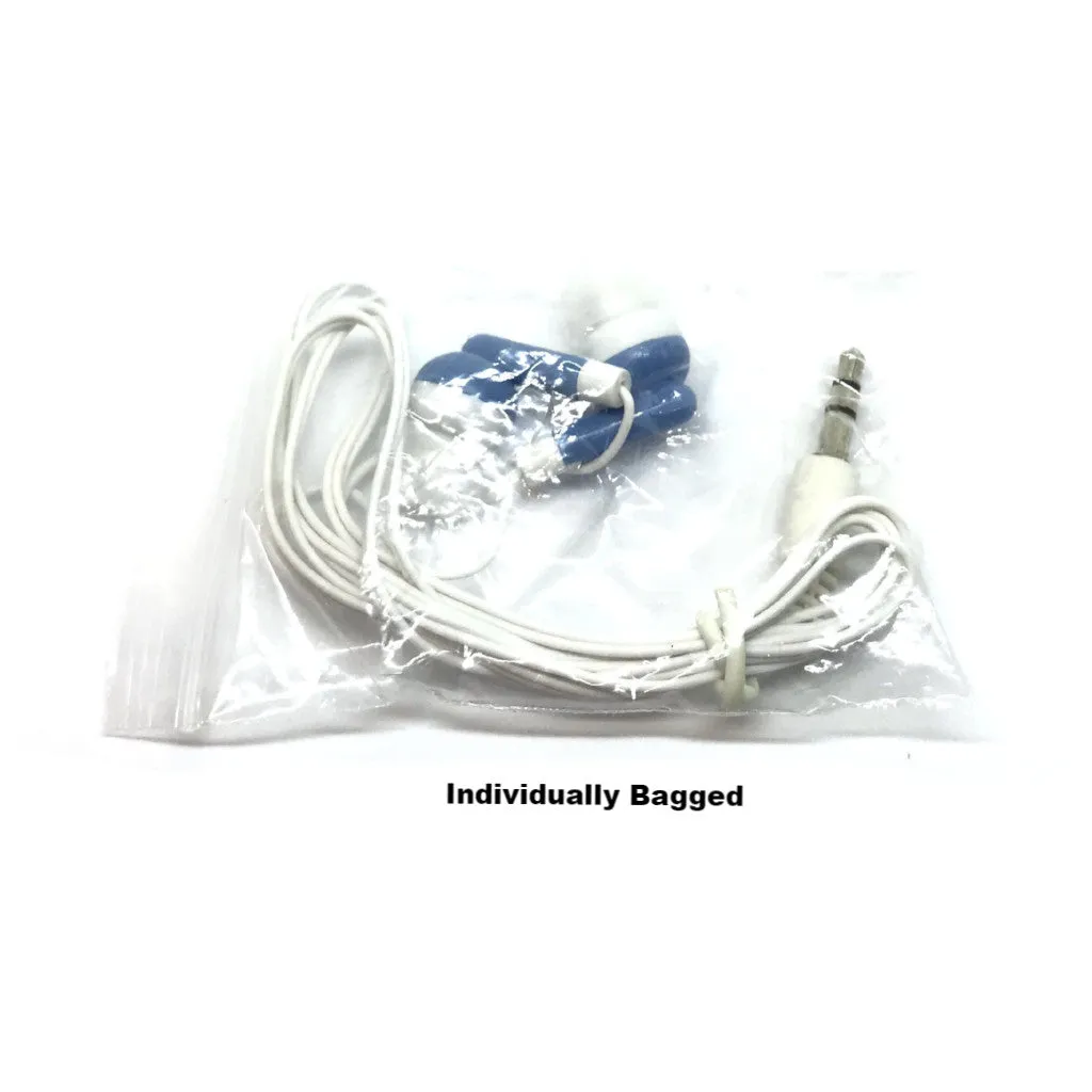 Blue Stereo Earbud Headphones