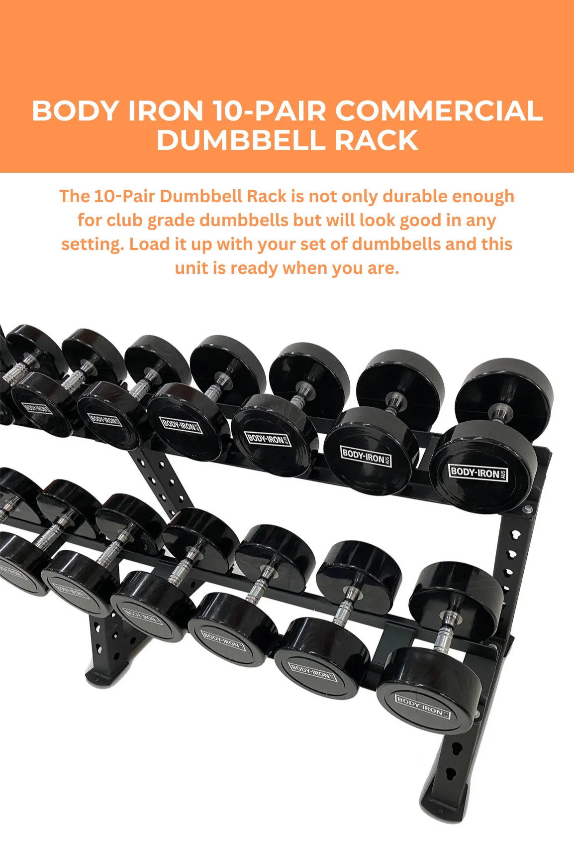 Body Iron 10-Pair Commercial Dumbbell Rack