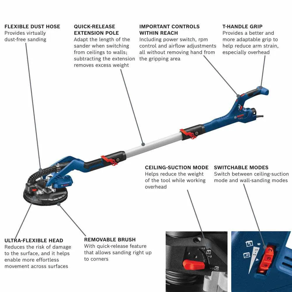 Bosch GTR55-85 9 In. Drywall Sander Kit