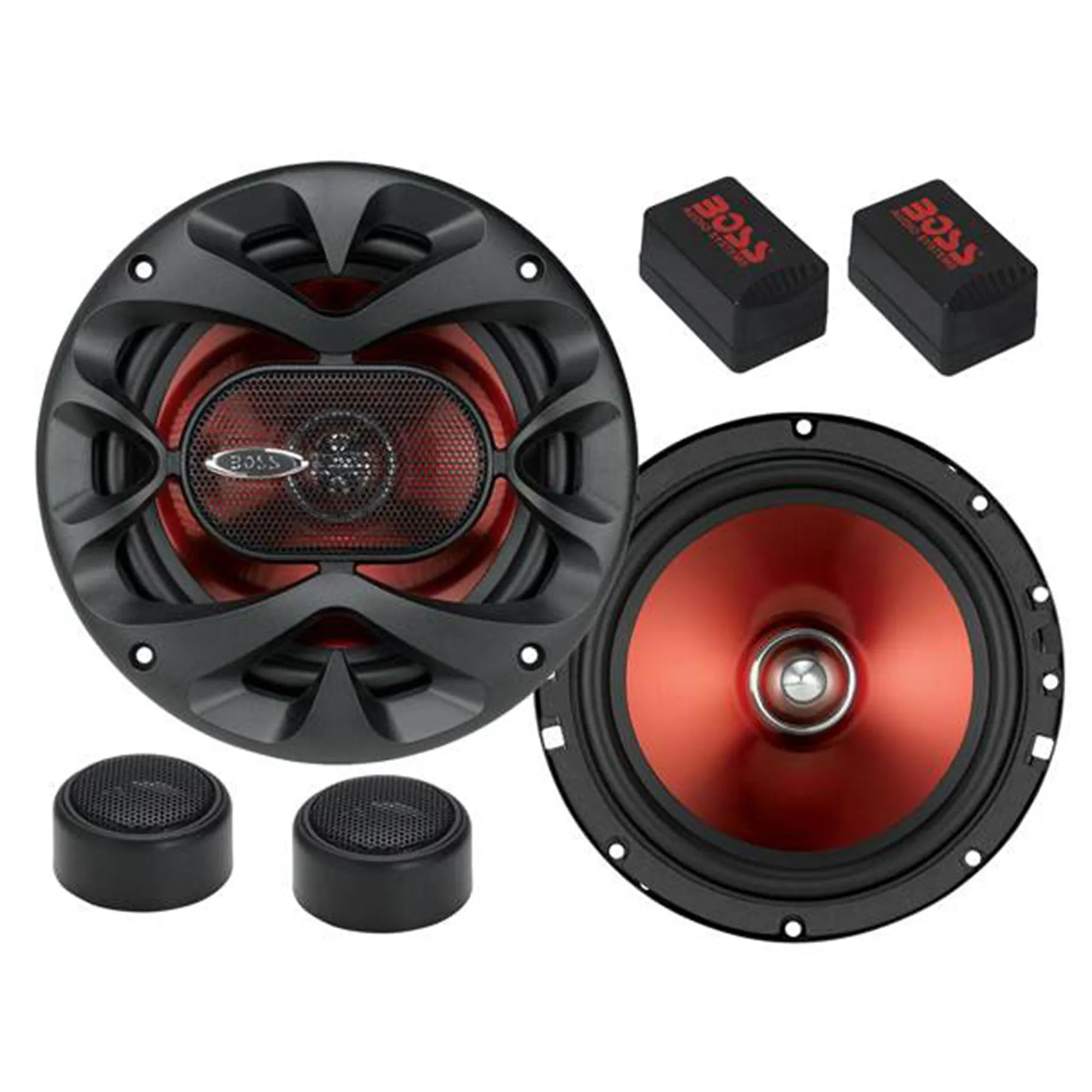 BOSS CH6CK 6.5" 700W 2 Way Component Car Audio Speaker Stereo System, (2 Pack)