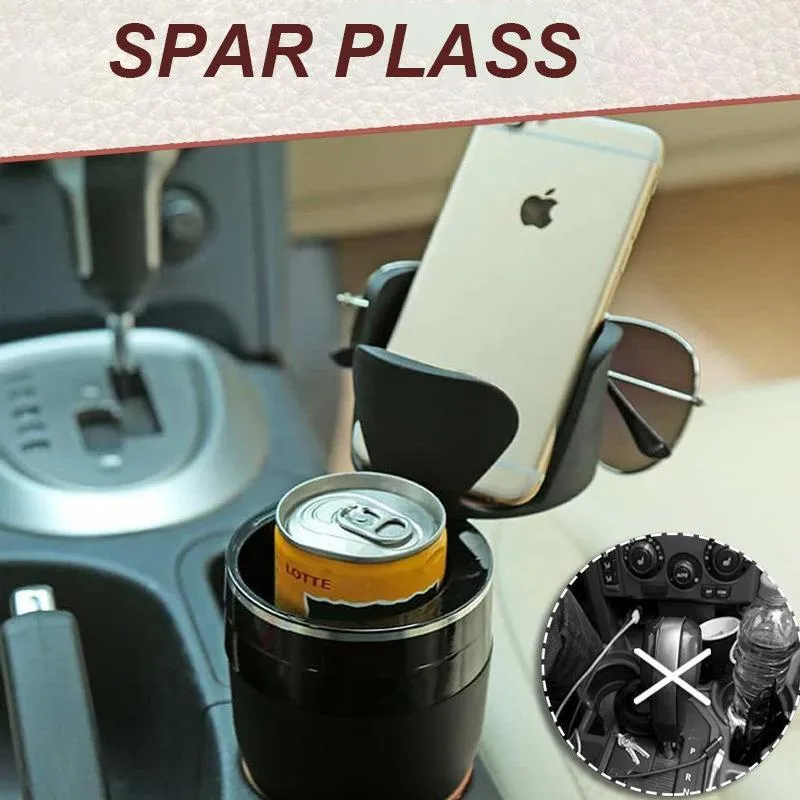 Car cup holder adapter - 5-in-1 rotating design