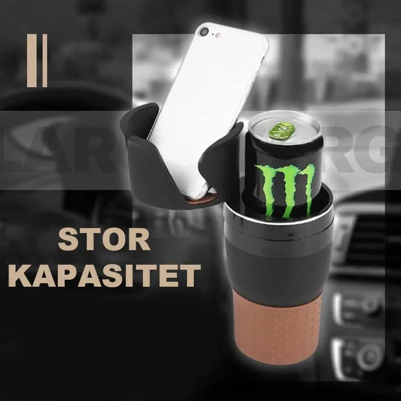 Car cup holder adapter - 5-in-1 rotating design