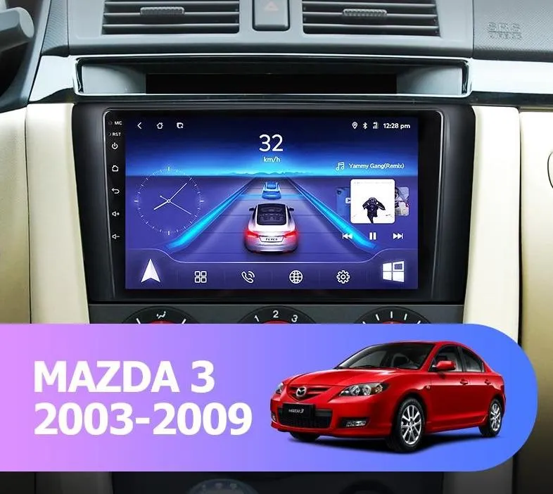 Car Dealz 9" Android 10.0 For Mazda 3 BK BL 2003-2009 w CAM In Dash Plus OEM Fascia