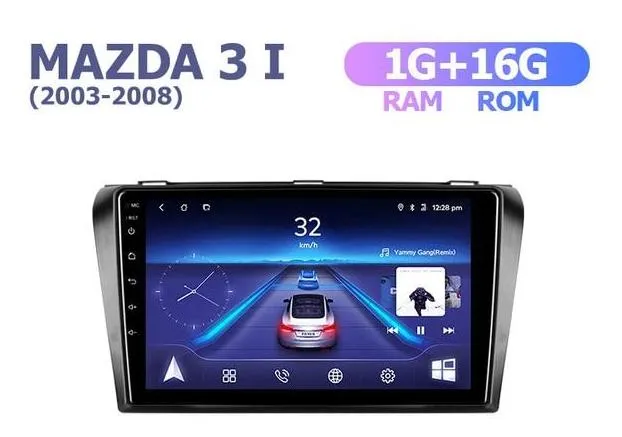 Car Dealz 9" Android 10.0 For Mazda 3 BK BL 2003-2009 w CAM In Dash Plus OEM Fascia