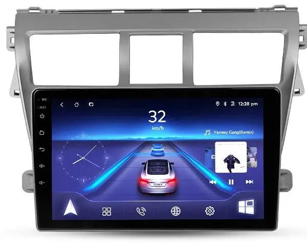 Car Dealz 9" Android 10.0 For Toyota VIOS 2008-2012 w CAM In Dash Plus OEM Fascia