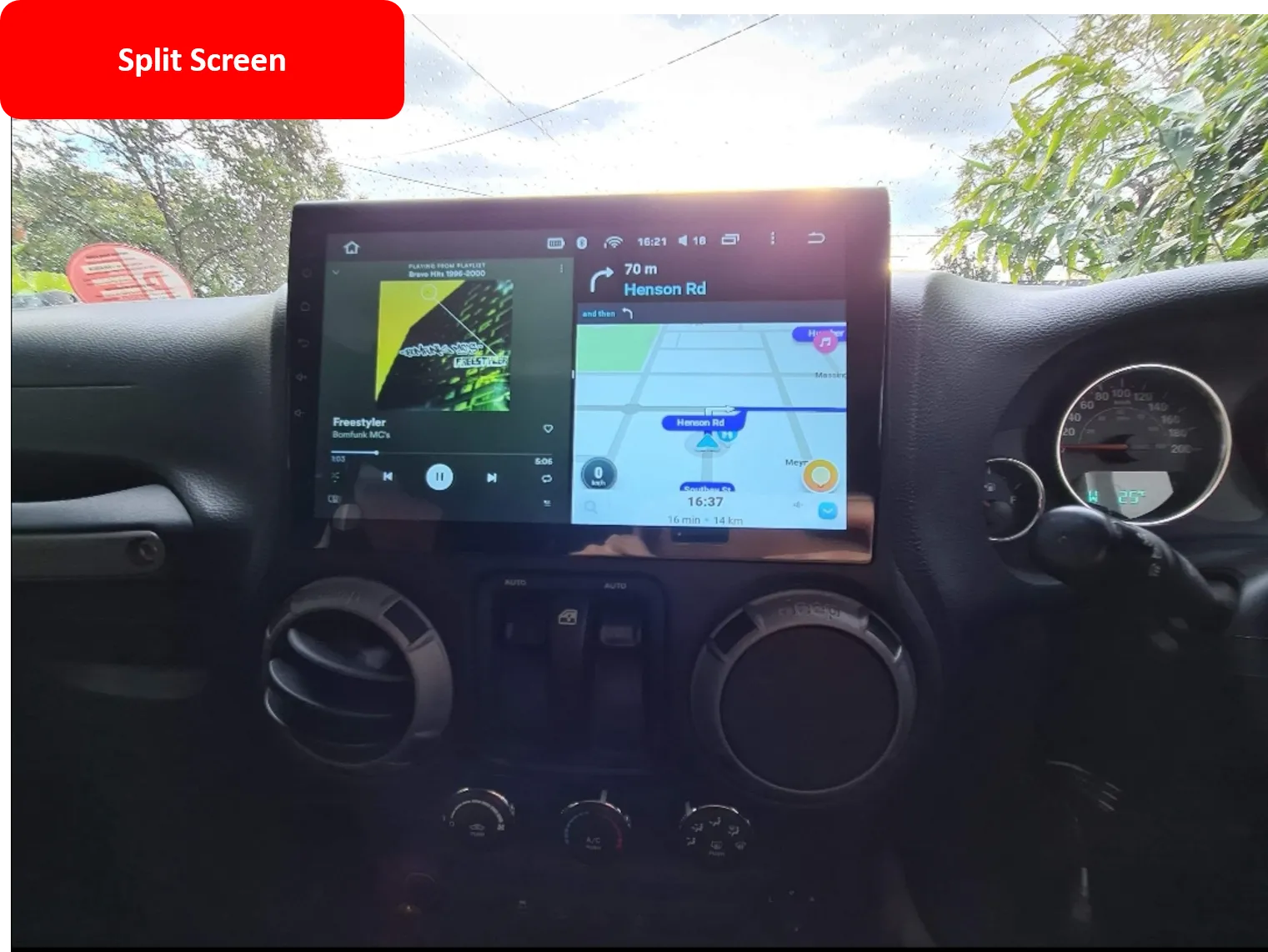 Car Dealz Elite 4G Data Model 10.2" Android 12.0 For Jeep Renegade 2014 - 2018 In Dash Plus OEM Fascia