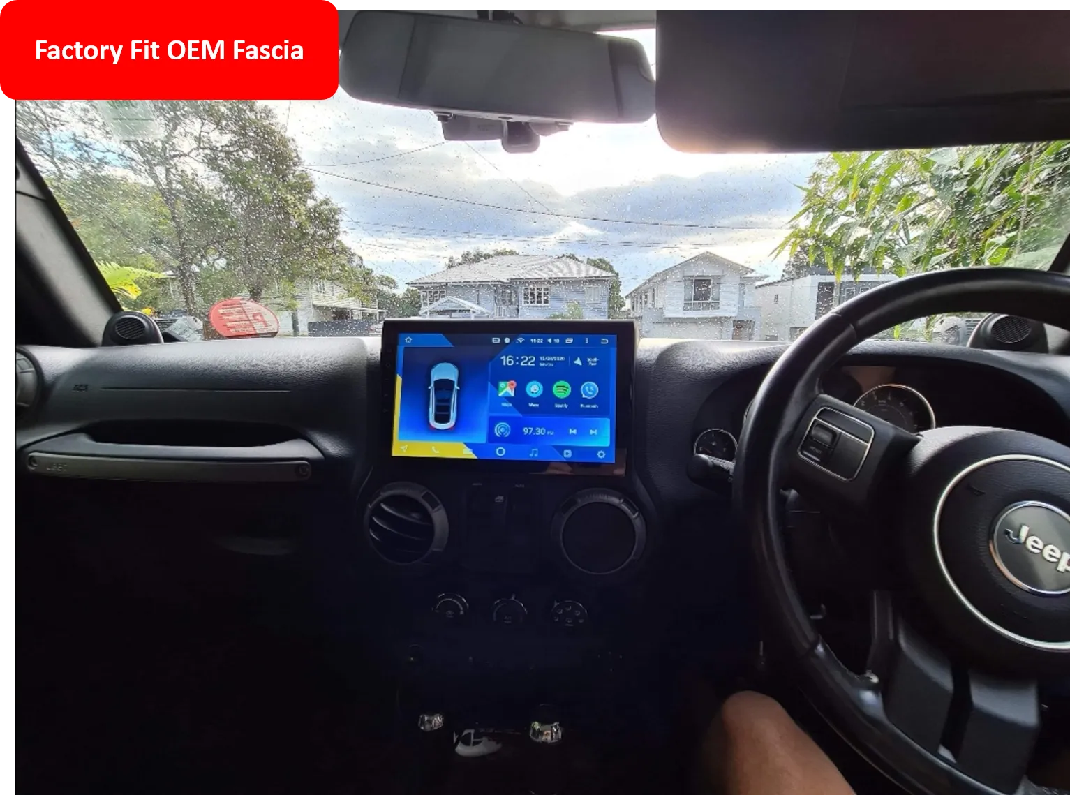 Car Dealz Elite 4G Data Model 10.2" Android 12.0 For Jeep Renegade 2014 - 2018 In Dash Plus OEM Fascia