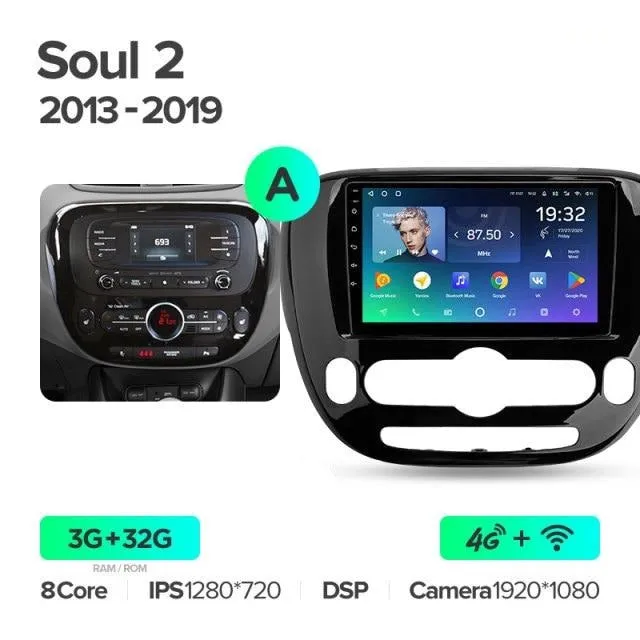 Car Dealz Premium Advanced 4G Data Model 10.2" Android 12.0 For Kia Soul 2 PS 2013 - 2019 In Dash Plus OEM Fascia