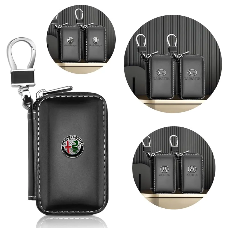 Car Key Case, Genuine Leather Car Smart Key