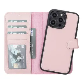 Carter iPhone 14 Detachable Wallet Case, Nude Pink