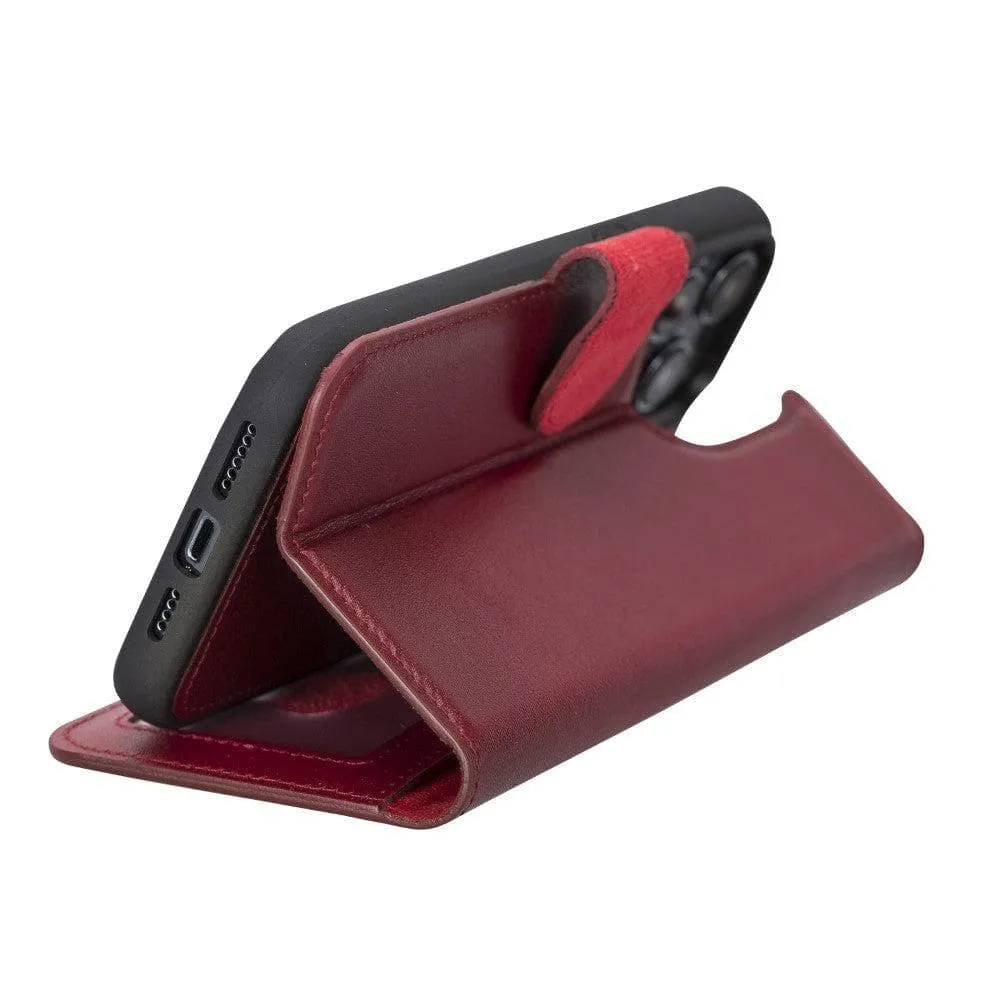 Carter iPhone 14 Pro Max Detachable Wallet Case, Vegetal Red