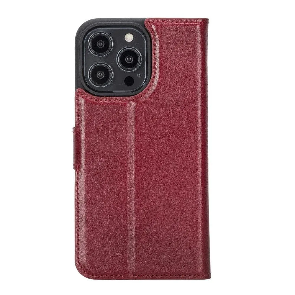 Carter iPhone 14 Pro Max Detachable Wallet Case, Vegetal Red