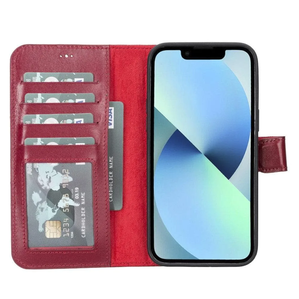 Carter iPhone 14 Pro Max Detachable Wallet Case, Vegetal Red