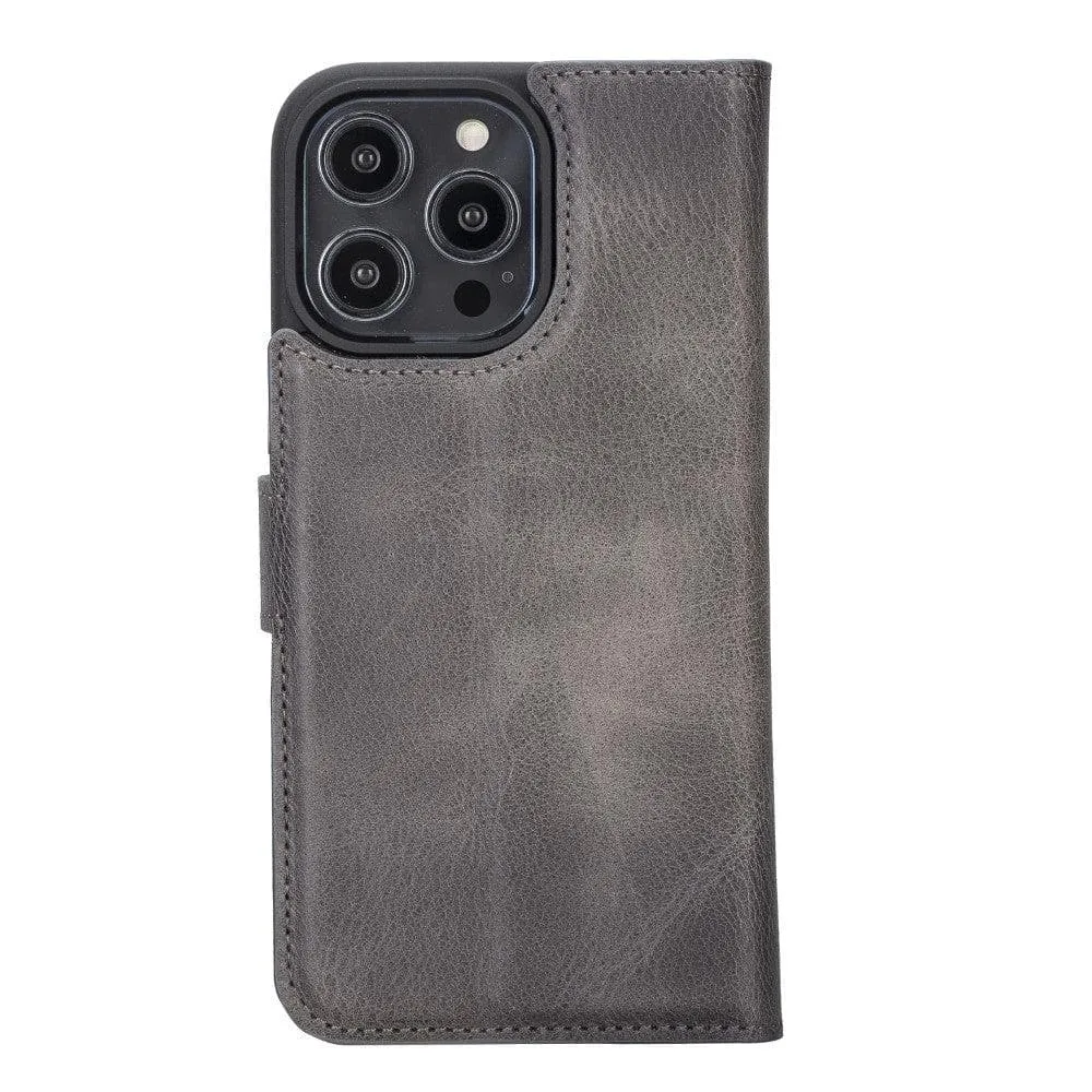 Carter iPhone 14 Pro Max Detachable Wallet Case, Vesselle Gray