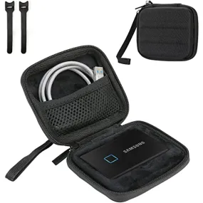 (CASE ONLY) Carrying Case for Samsung T7 / T7 Touch Portable SSD with 2 Cable Ties | ProCase