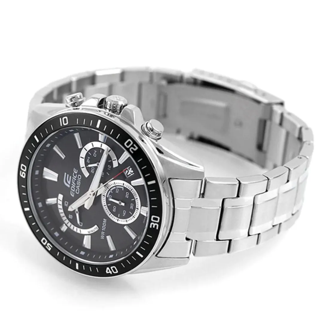 Casio EDIFICE Black and Silver Standard Chronograph Watch EFR-552D-1AVUEF